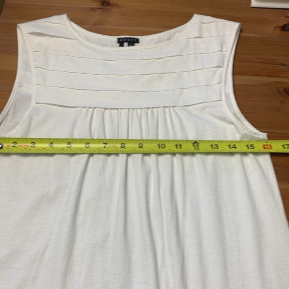 Theory Off White Tunic Style Sleeveless Summer Top - Picture 8 of 12